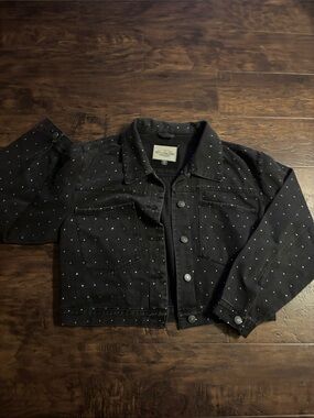 Women’s Black Studded Denim Jacket